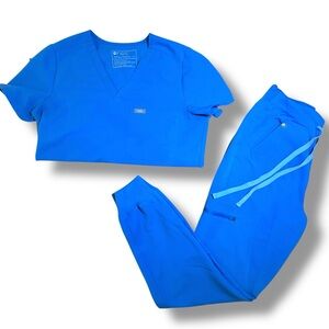 ✨FIGS✨ Technical Collection Capri Blue Scrub Set